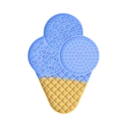 Cornet bleu et jaune vu de face