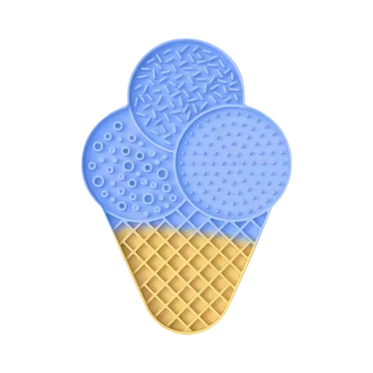 Cornet bleu et jaune vu de face