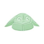 Tapis vert pâle au visage de Grogu