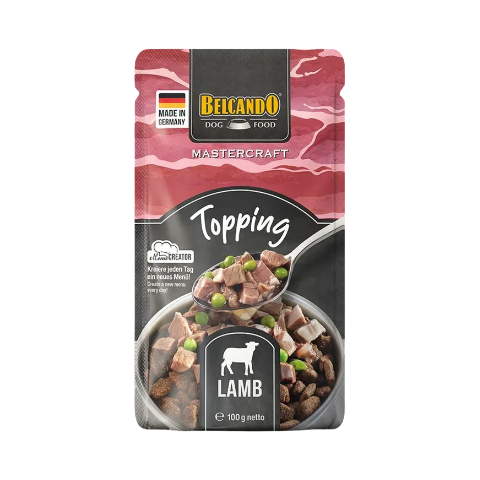 Sachet rose et noir Topping Lamb, mouton illustré