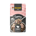 Sachet rose pâle et noir Topping Turkey, dindon illustré