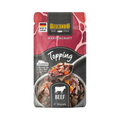 Sachet rouge et noir Topping Beef, bœuf illustré