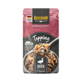 Sachet rose et noir Topping Duck, canard illustré
