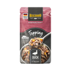 Sachet rose et noir Topping Duck, canard illustré