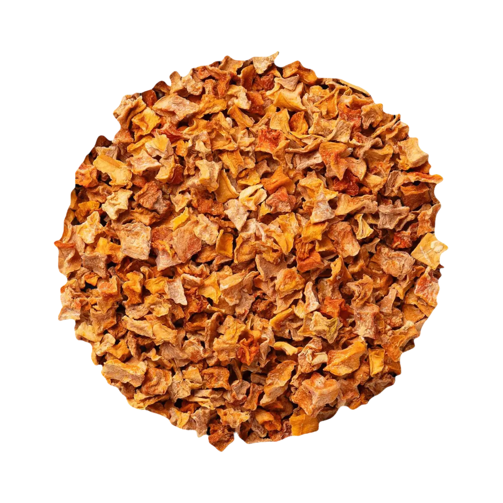 Tas rond de petits morceaux de courge séchés