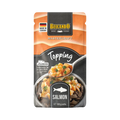 Sachet orange et noir Topping Salmon, poisson illustré