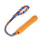 Bâton orange à picots avec sangle bungee bleue et orange