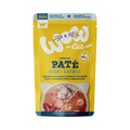 Sachet jaune WOW Cat Paté Huhn & Garnelen