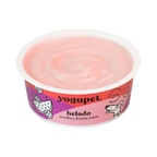 Pot ouvert rempli de glace rose pâle