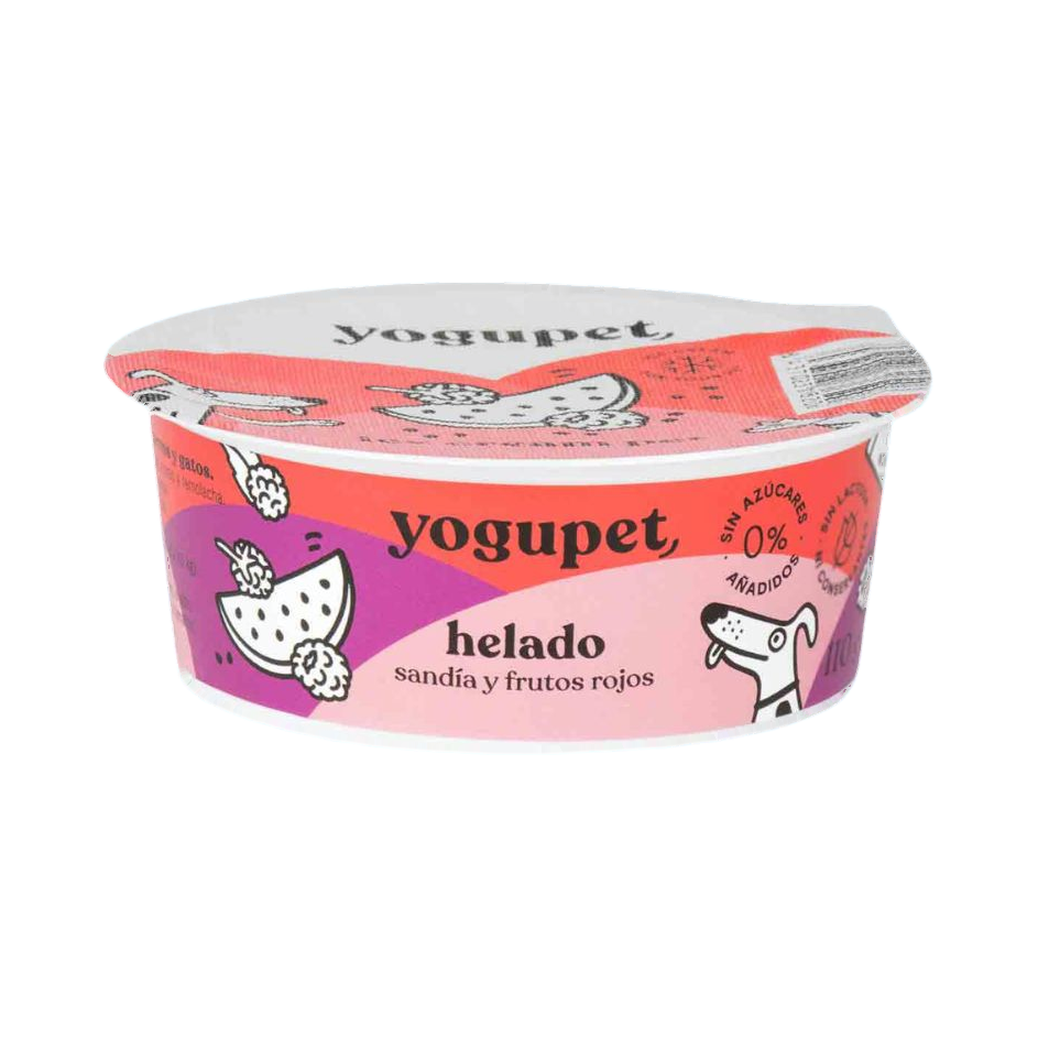 Pot rose et violet helado fermé illustré