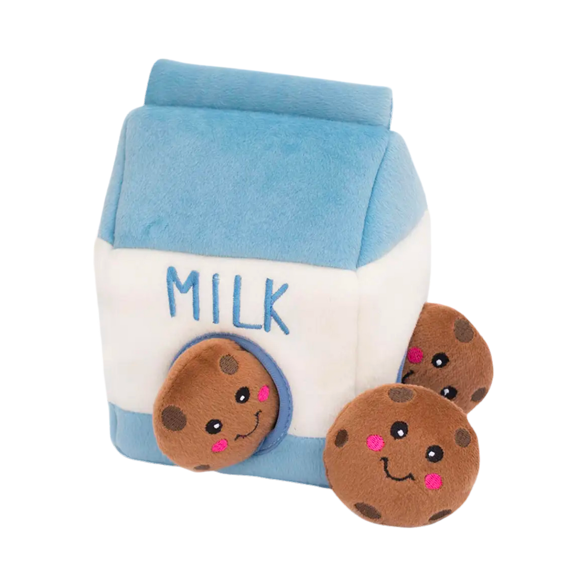 Petit cookie en peluche au visage souriant, vu de près