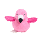 Oiseau rose de face, ailes fuchsia déployées