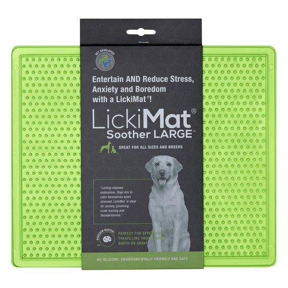 Coloris vert anis avec carton illustré d'un labrador