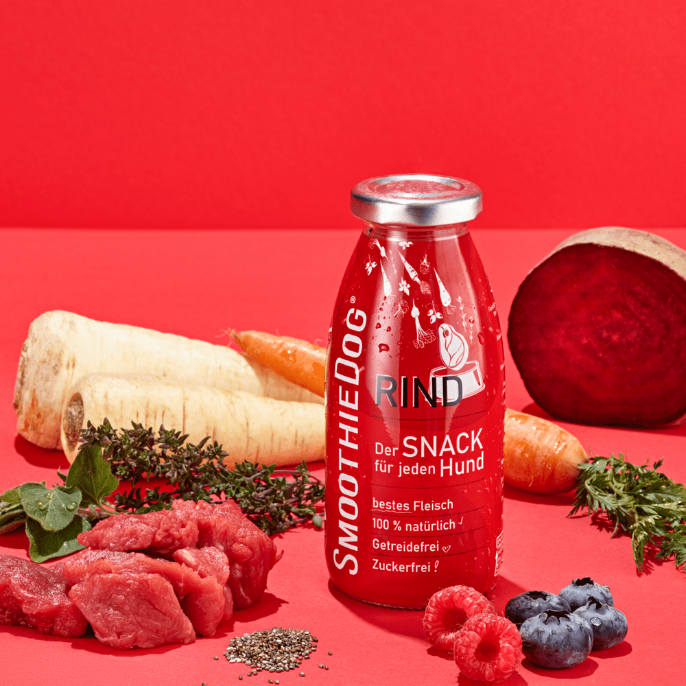 Bouteille rouge Rind avec bœuf, betterave et panais